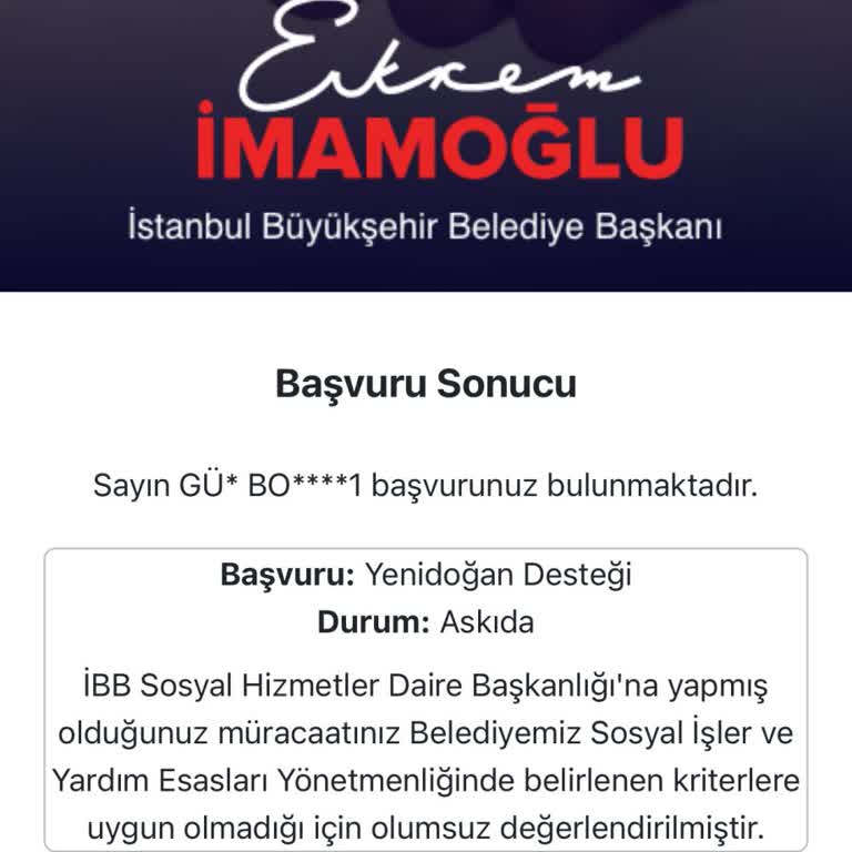 İBB Yenidoğan Desteği'nde Haksız Red Ve Bilgilendirme Eksikliği