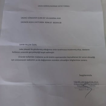 Ürün İadesi Sürecinde Yaşanan Sorun Hakkında Şikayet