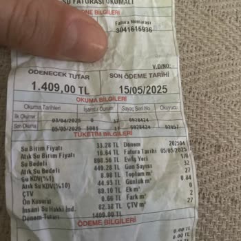 Su Faturasında Beklenmedik Yüksek Tutar Mağduriyeti