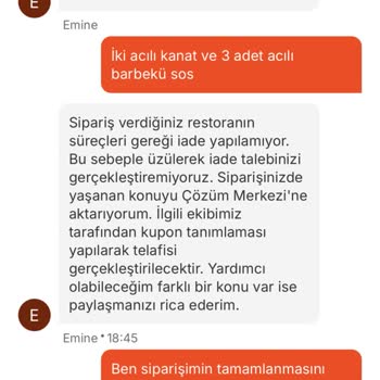 Eksik Siparişe Çözüm Bulunmuyor