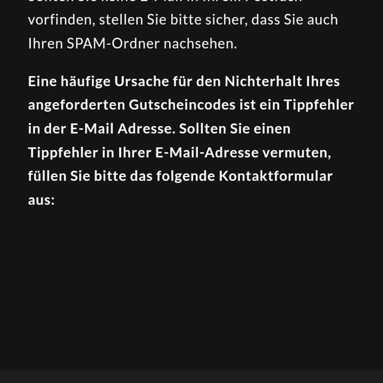 Wunschgutschein Partnercode nicht erhalten trotz richtiger Email