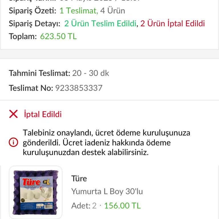 Eksik Ürün Gönderimi Ve Yetersiz Operasyonel Destek