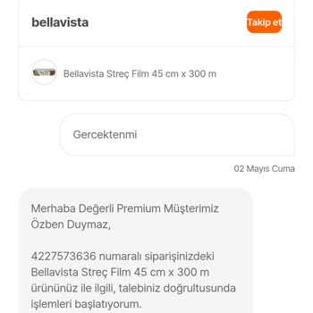 Bellavista'dan Sipariş Ettiğim Ürünlerim Gelmedi