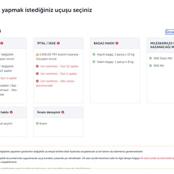 THY Uçuş Sınıfı Kısıtlamaları Yolcuları Mağdur Ediyor