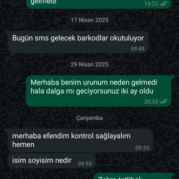 Sipariş Edilen Ürünün 3 Ay Boyunca Gönderilmemesi Ve Oyalama