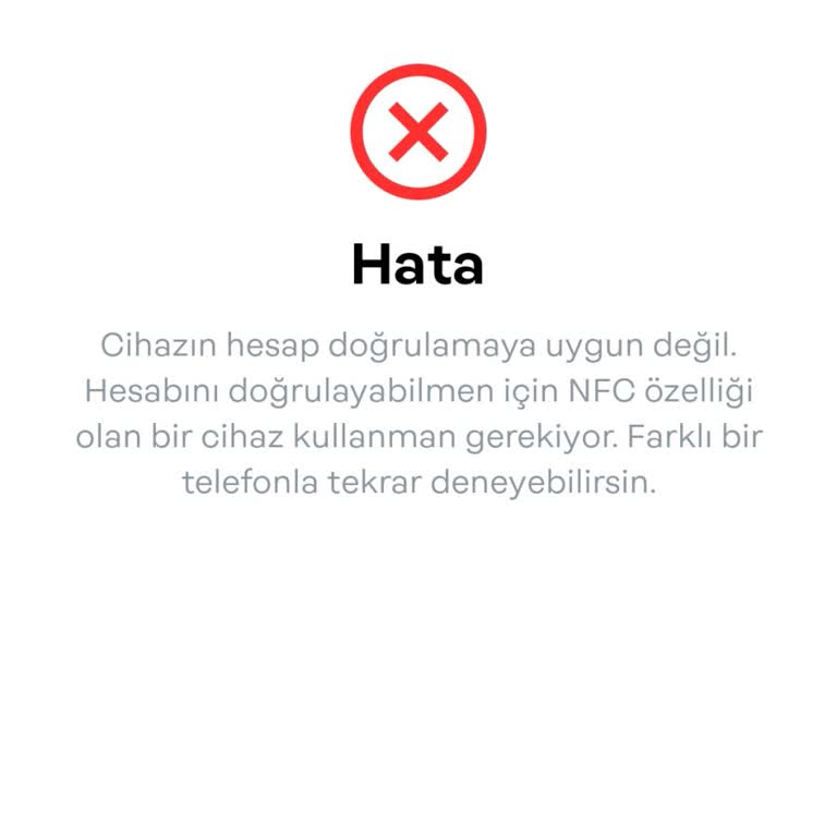 Papara NFC Özelliği Olmasına Rağmen Uyarı Alıyorum Ve İşlem Yapamıyorum