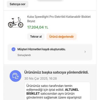 Siparişimde Yaşanan Tedarik Ve İade Sorunları Nedeniyle Mağduriyet
