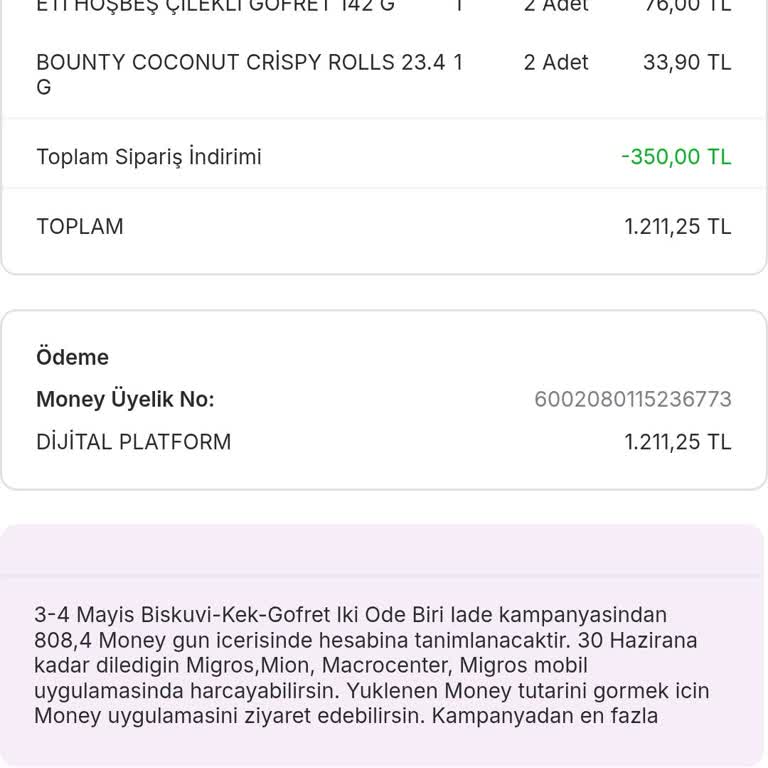 Kampanya İle Kazanılan Money Puanlarım Bilgilendirme Olmadan Silindi