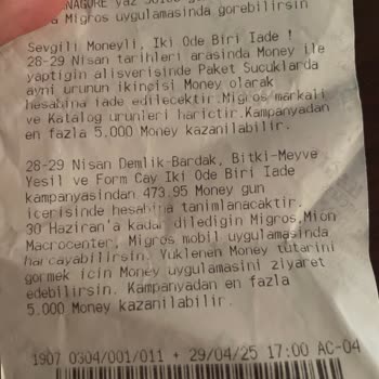 Kampanya Kapsamında Vaat Edilen Money Puanlarım Hesabıma Aktarılmadı