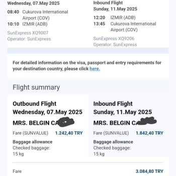 Sunexpress'ten Çelişkili Bilgilendirme Nedeniyle İade Sorunu Yaşadım
