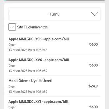 Bilgim Dışında Yapılan Yüklü Mobil Ödeme Ve Yetersiz Müşteri Hizmeti