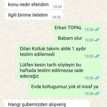 Gündoğdu Mobilya'dan Alınan Koltuk Takımı Bir Ay Geçmesine Rağmen Teslim Edilmedi