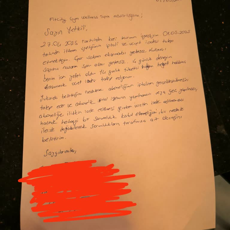 Fitcity GYM Üyelik İptali Ve Para İadesi Sürecinde Yaşanan Belirsizlik