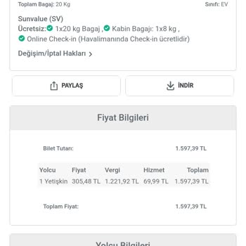 Sürekli Sistem Hatası Nedeniyle Check-in Yapılamıyor