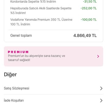Hepsiburada Satın Aldığım Üründe İndirim Sonrası Fiyat Farkının Tamamı İade Edilmiyor