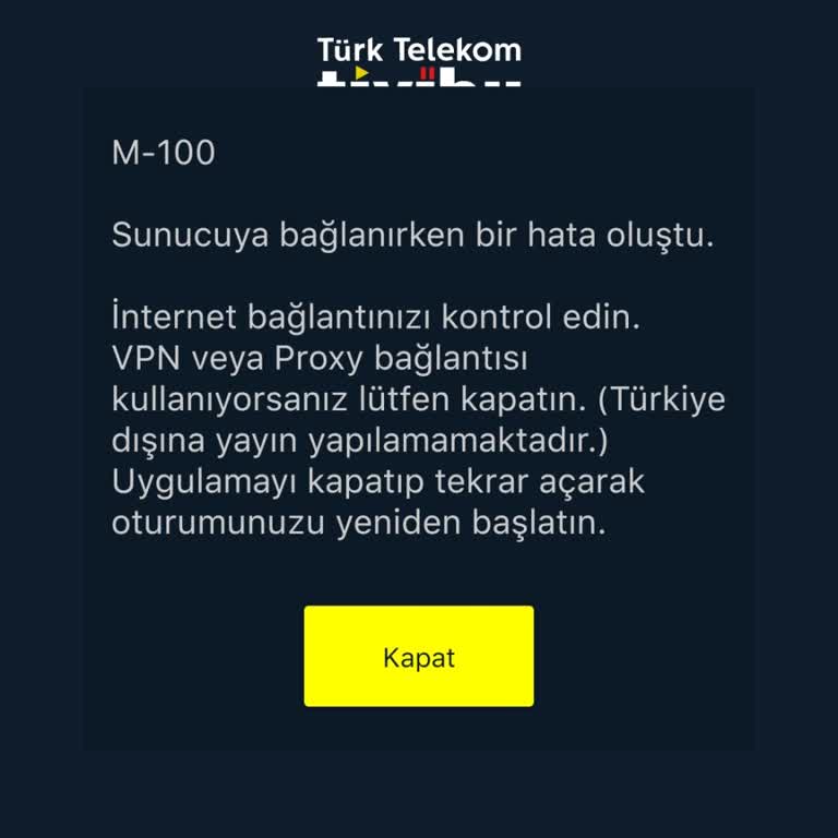 Gıbırnet Yurt Dışı IP Nedeniyle Tivibu'ya Erişemiyorum Destek Çözüm Sunmuyor