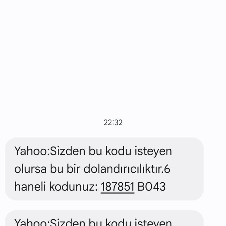 Yahoo Hesabım Yokken Doğrulama Kodu Mesajları Aldım