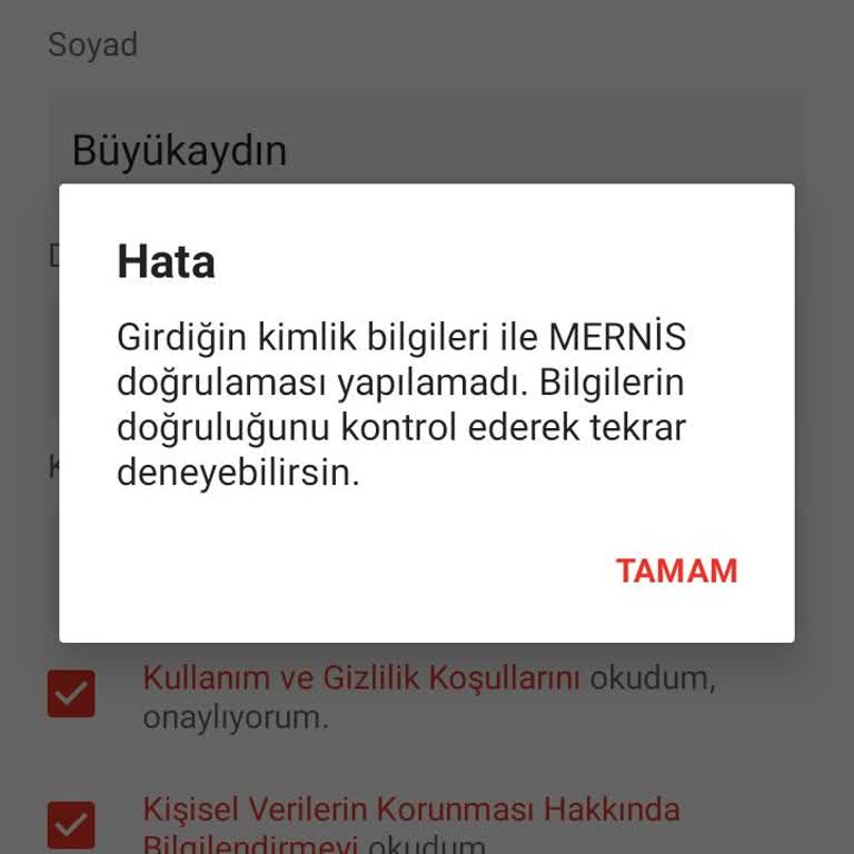 Akbank Kariyer Üyelikte Mernis Hatası Sorunu