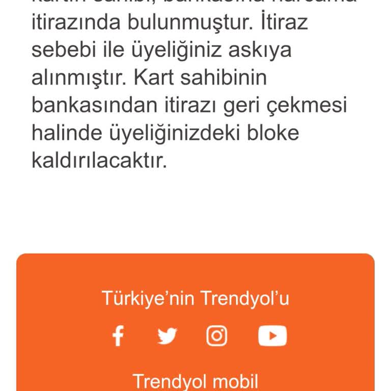 Askıya Alınan Trendyol Hesabım İçin Çözüm Bulamıyorum