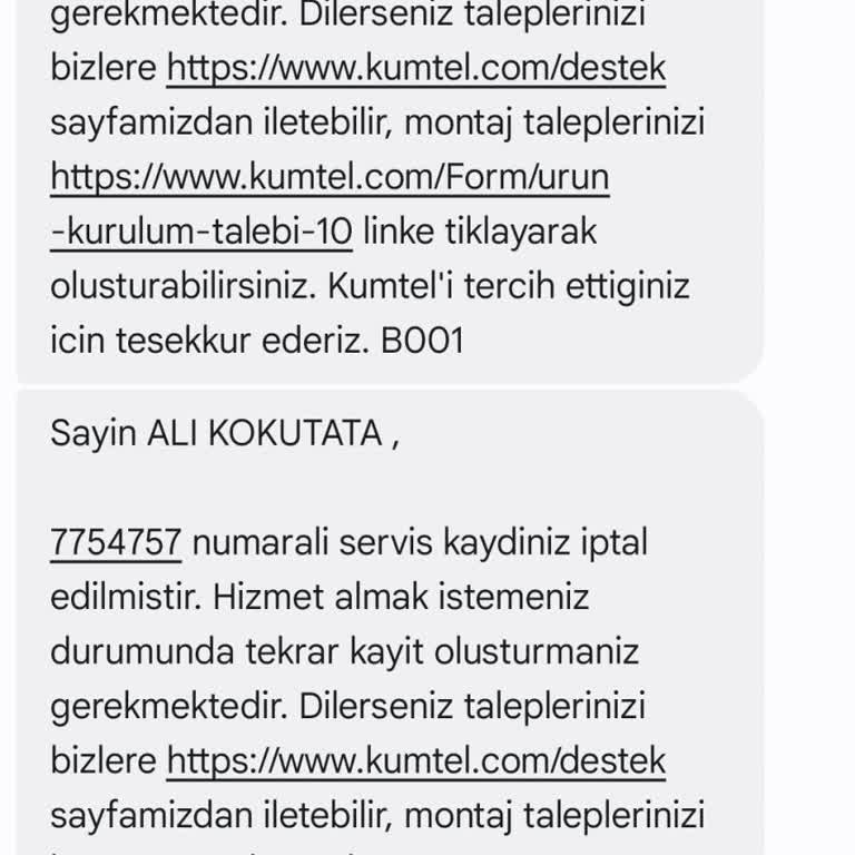 Kumtel Servisinden Umutsuz Bekleyiş Ve Haksız Ücret Talebi