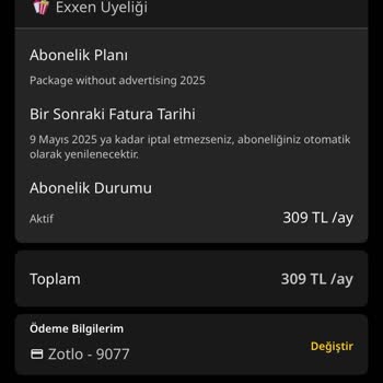 Üyelik İptali Yapılamıyor, Paket Hâlâ Aktif Görünüyor