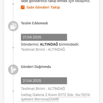 Siparişim Teslim Edilmedi Yanlışlıkla İade Sürecine Alındı