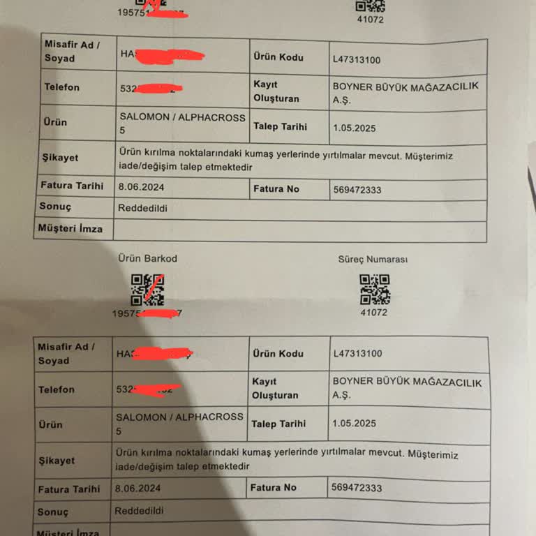 Salomon Ayakkabıda Deformasyon Ve Boyner'in Olumsuz İnceleme Süreci Mağduriyeti