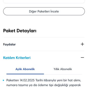 Uzun Süreli Müşteriye Sunulmayan Avantajlı Paketler