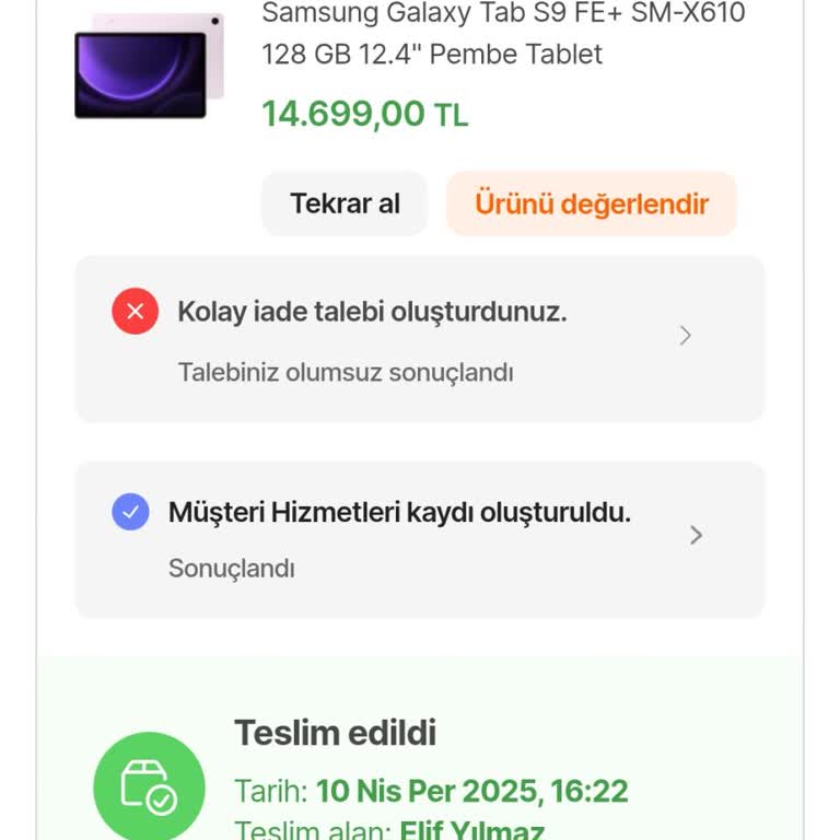 İade Sürecinde Şifre Gerekçesiyle Mağdur Edildim