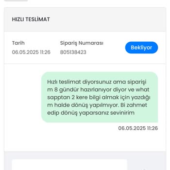 Siparişim 9 Gündür Hazırlanmıyor, Muhatap Bulamıyorum