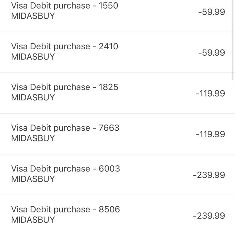 Midasbuy's Unauthorized Transactions Done By Someone From My Bank Card