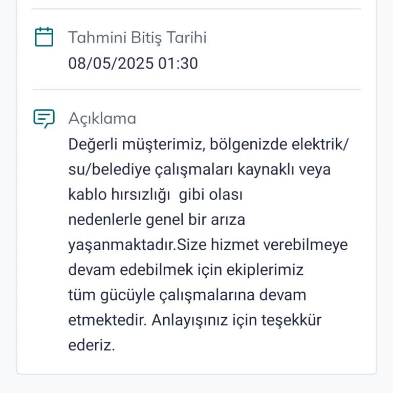 Habersiz İnternet Kesintisi Ve Yetersiz Müşteri Hizmetleri