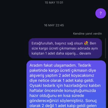 Siparişim Eksik Ve Kırık Geldi, 1 Yıldır Mağduriyetim Giderilmedi