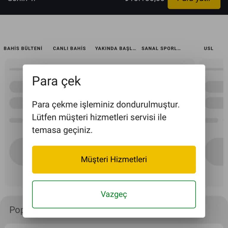 Bets10 Paramı İade Etmiyor, Hesabımı Kısıtladı!