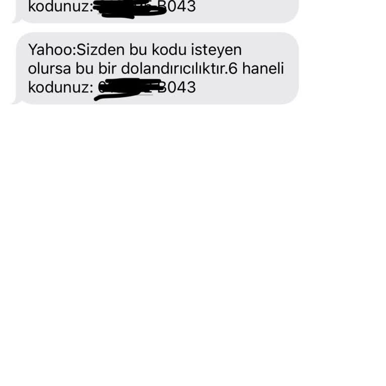 Yahoo Üzerinden Bilgim Dışında Doğrulama Kodu Gönderildi