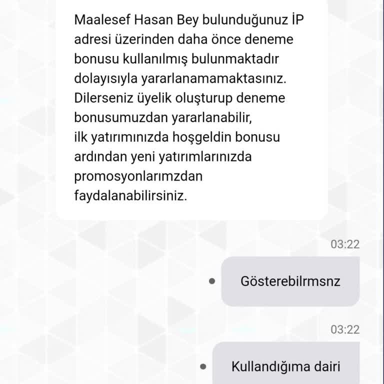 Deneme Bonusu Kazancım Haksız Yere Reddedildi