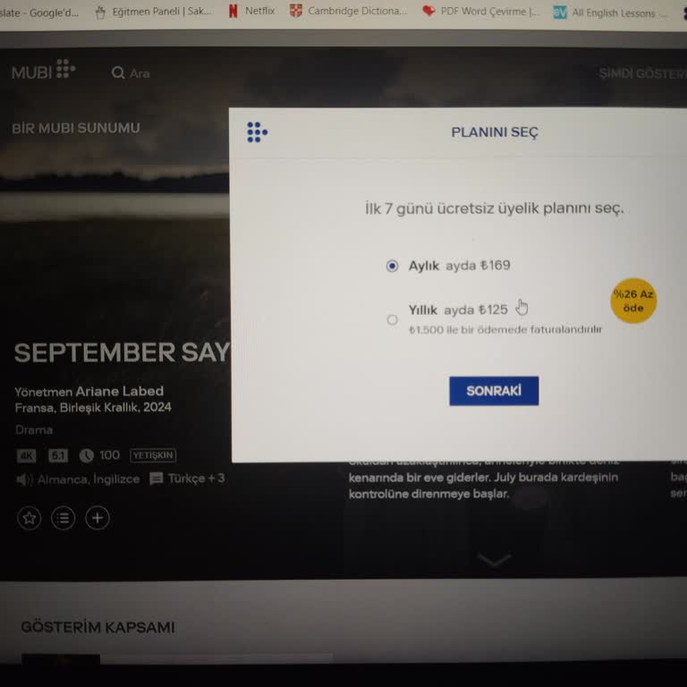 Mubi Hesabımdan İzinsiz Çekim Sonrası İade Talebime Yanıt Alamıyorum