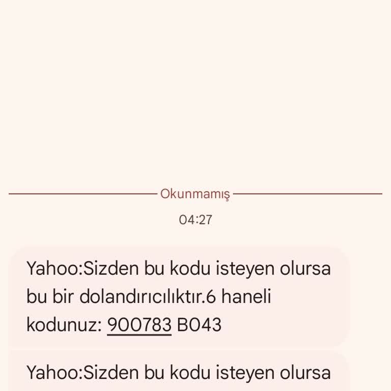 Gece Saatinde Yahoo'dan Gelen Doğrulama Kodlarıyla İlgili Endişe