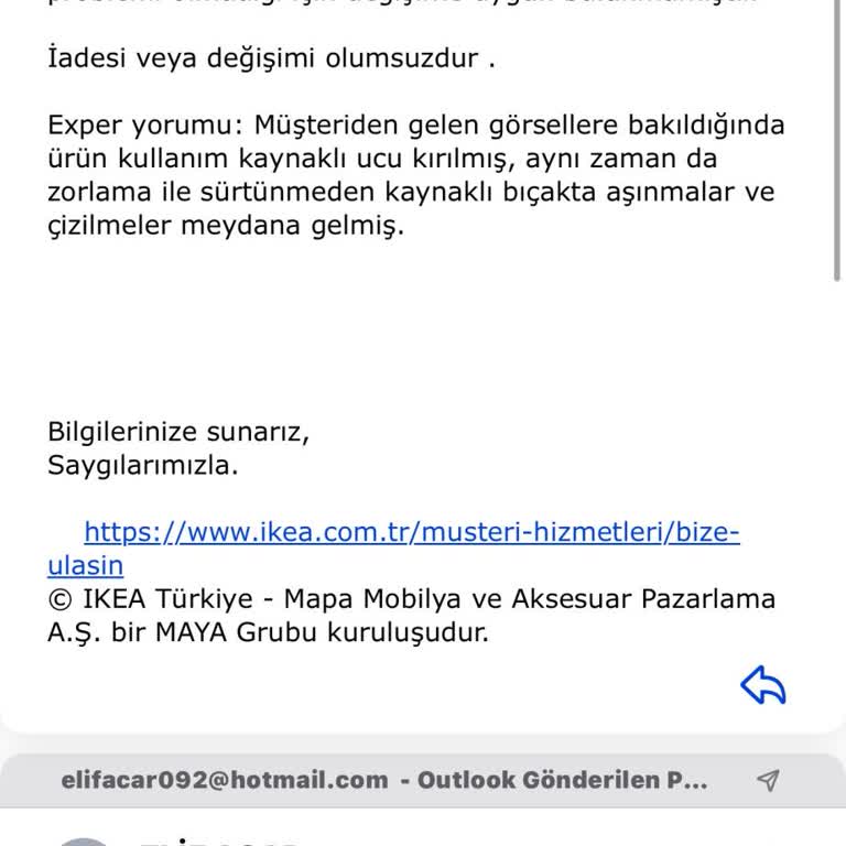 IKEA'nın Ürün Kalitesi Ve Garanti Sürecinde Hayal Kırıklığı