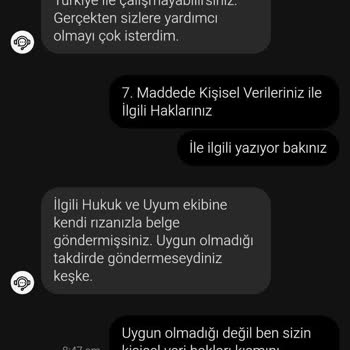 Kişisel Bilgi Talebime Yetersiz Ve Tersleyici Yanıt Aldım