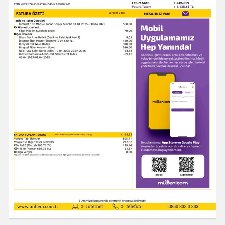 Bilgi Verilmeden 500 TL Nakil Ücreti Faturama Yansıtıldı