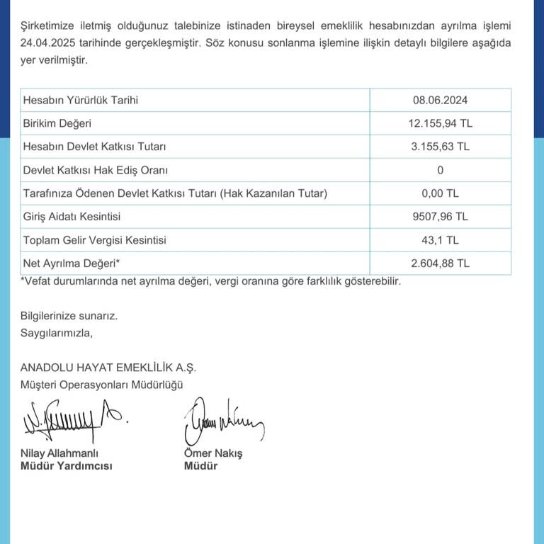 BES Ayrılışında Aidat Ve Kesintilerle Birikimimin Çoğu Gitti