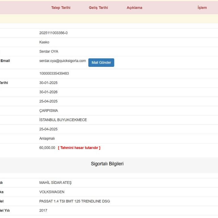 Kasko Hasar Dosyam Günlerdir Onay Bekliyor, Aracım Serviste Kaldı