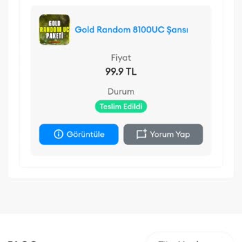 Satın Aldığım UC Hesabıma Gelmedi Ve Destek Alamıyorum