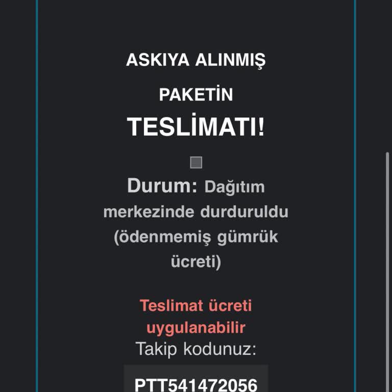 Adıma Sahte Kargo Gönderimi Ve Bilgim Dışında Yapılan İşlemler Hakkında Şikayetçiyim