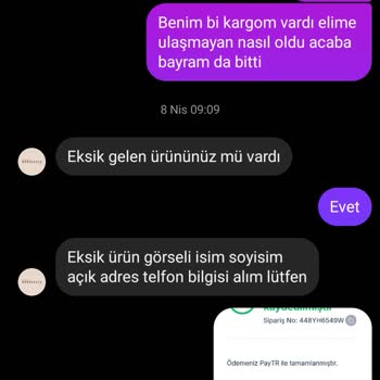 Instagram Üzerinden Aldığım Ürün Eksik Ve Mağduriyetim Giderilmiyor