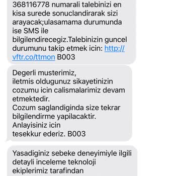 Vodafone Şikayetim Cevapsız Kaldı, Sorun Hâlâ Devam Ediyor