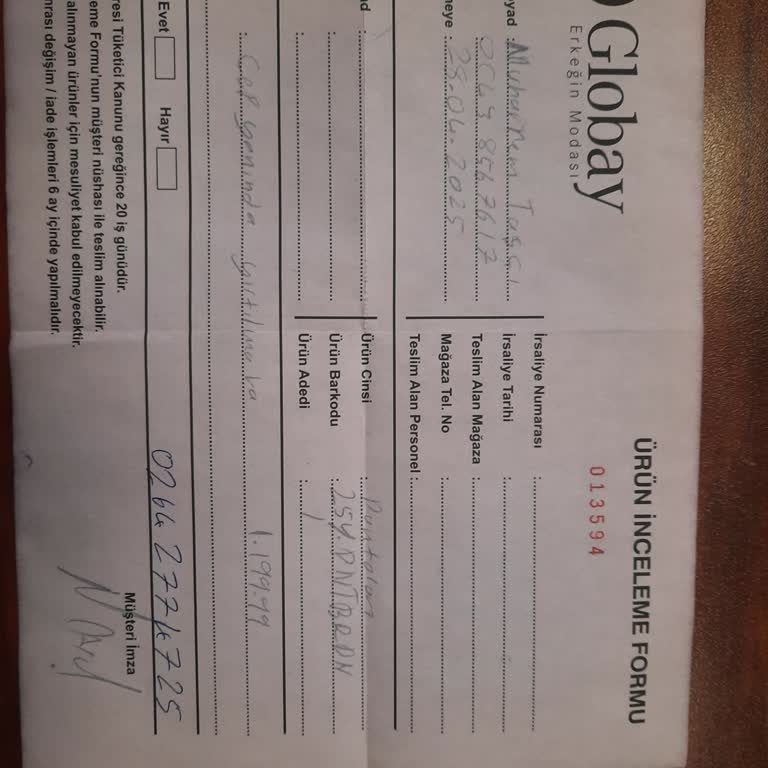 Satın Aldığım Pantolondaki Hata İçin Uzayan İnceleme Süreci Ve İlgisizlik