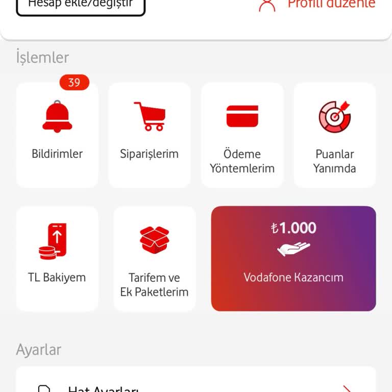 Vodafone Yanımda Uygulamasında Fatura Ve Kullanım Bilgilerim Görünmüyor