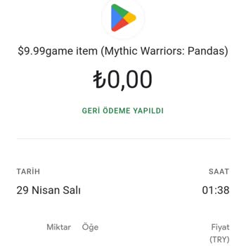 Google Play İade Onaylandı Ama Para Hesabıma Geçmedi